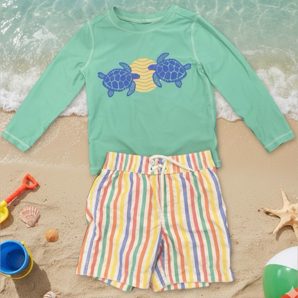 Baby GAP Kids Swim Set with Turtles - Green and Multicolor